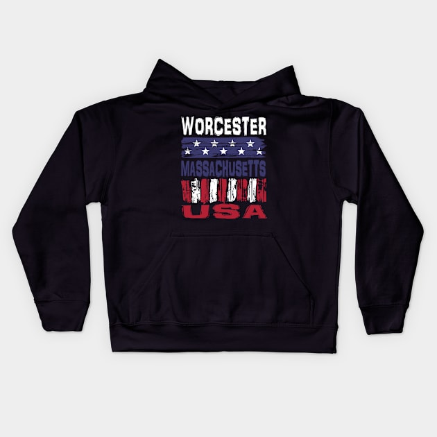 Worcester Massachusetts USA T-Shirt Kids Hoodie by Nerd_art